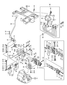 Sub Control Valve Diagram and Parts List for SX3100 54ALB4S727-54ALB4SW727-54ALB4SX727-54ALB4SY727-54ALB4SZ727-54AMB4S727-54AMB4SW727-54AMB4SX727-54AMB4SY727-54AMB4SZ727 Cub Cadet Lawn Tractor